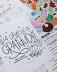 14 Days of Gratitude Printable