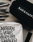 "Be Somebody" White Tyvek Zipper Pouch