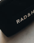Rad & Happy Black Canvas Zipper Pouch