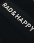 Rad & Happy Black Canvas Zipper Pouch