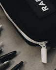 Rad & Happy Black Canvas Zipper Pouch