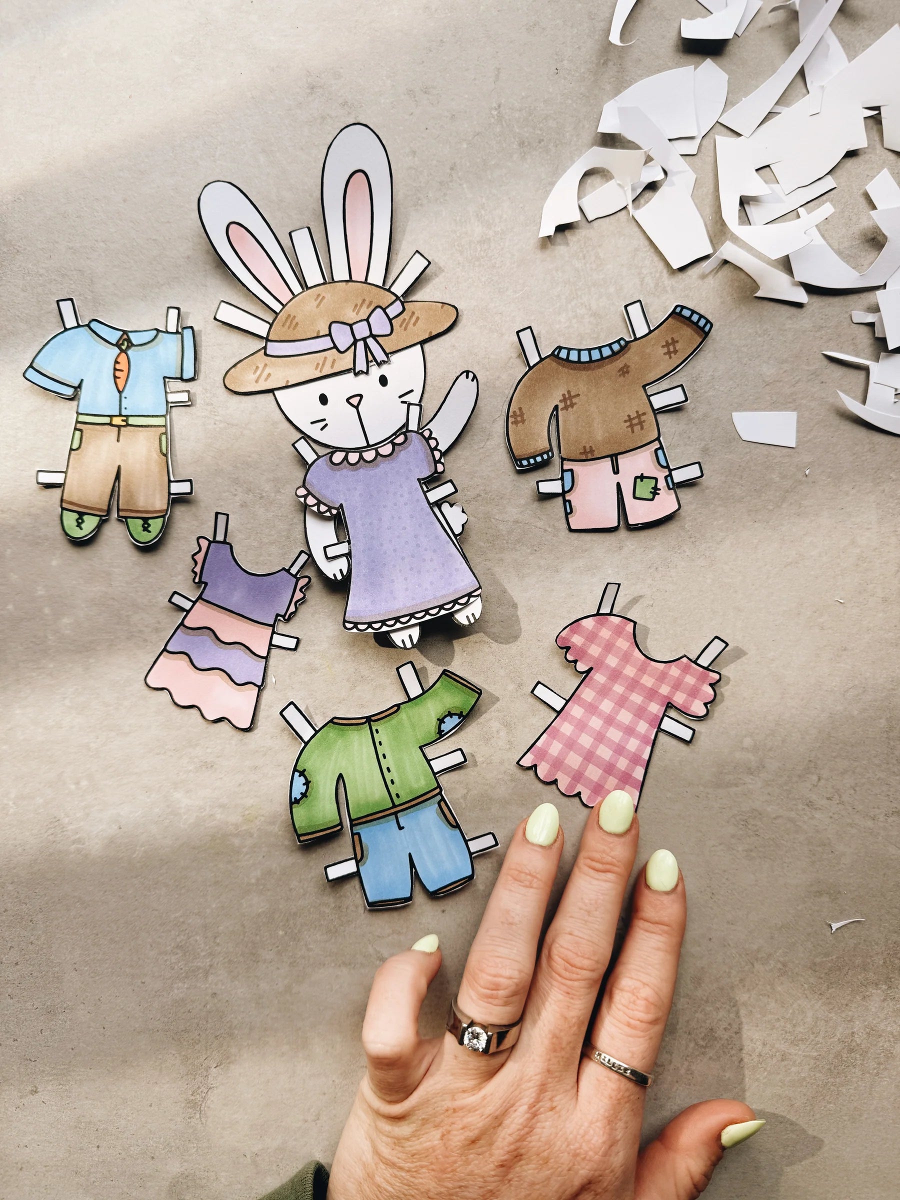 Bunny Paper Doll Printables – Rad & Happy