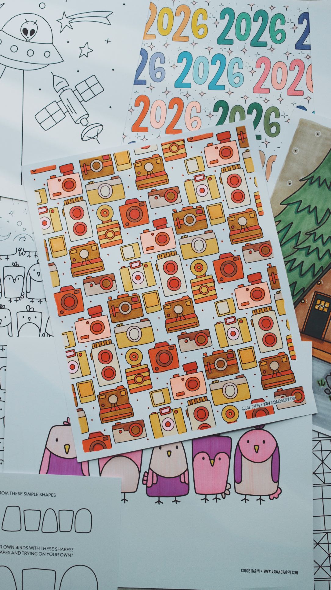 Color Happy | Monthly digital coloring page downloads – Rad & Happy