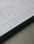Close up shot of inside page with handwriting