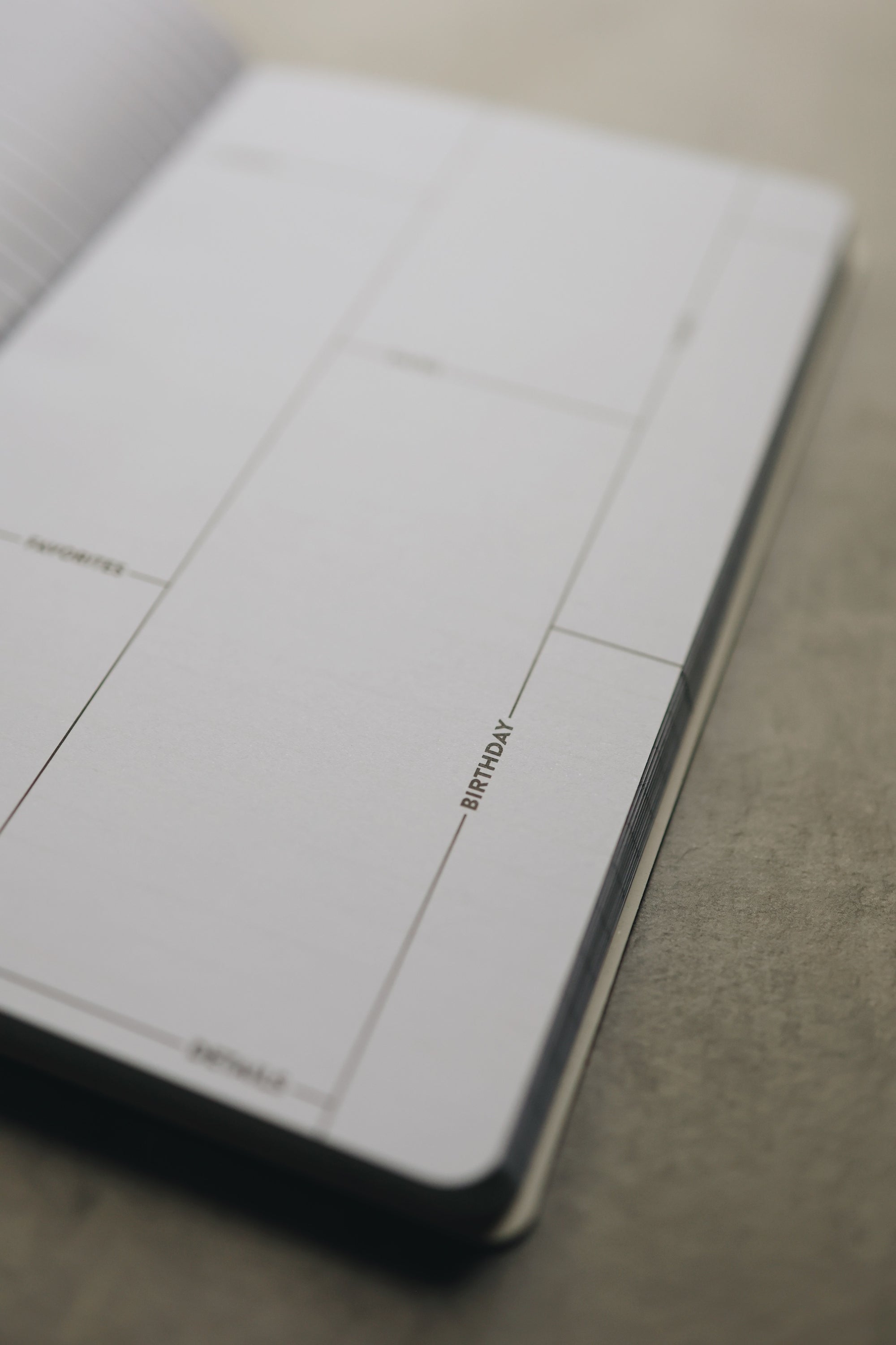 A close up shot of an open page in the friendship journal