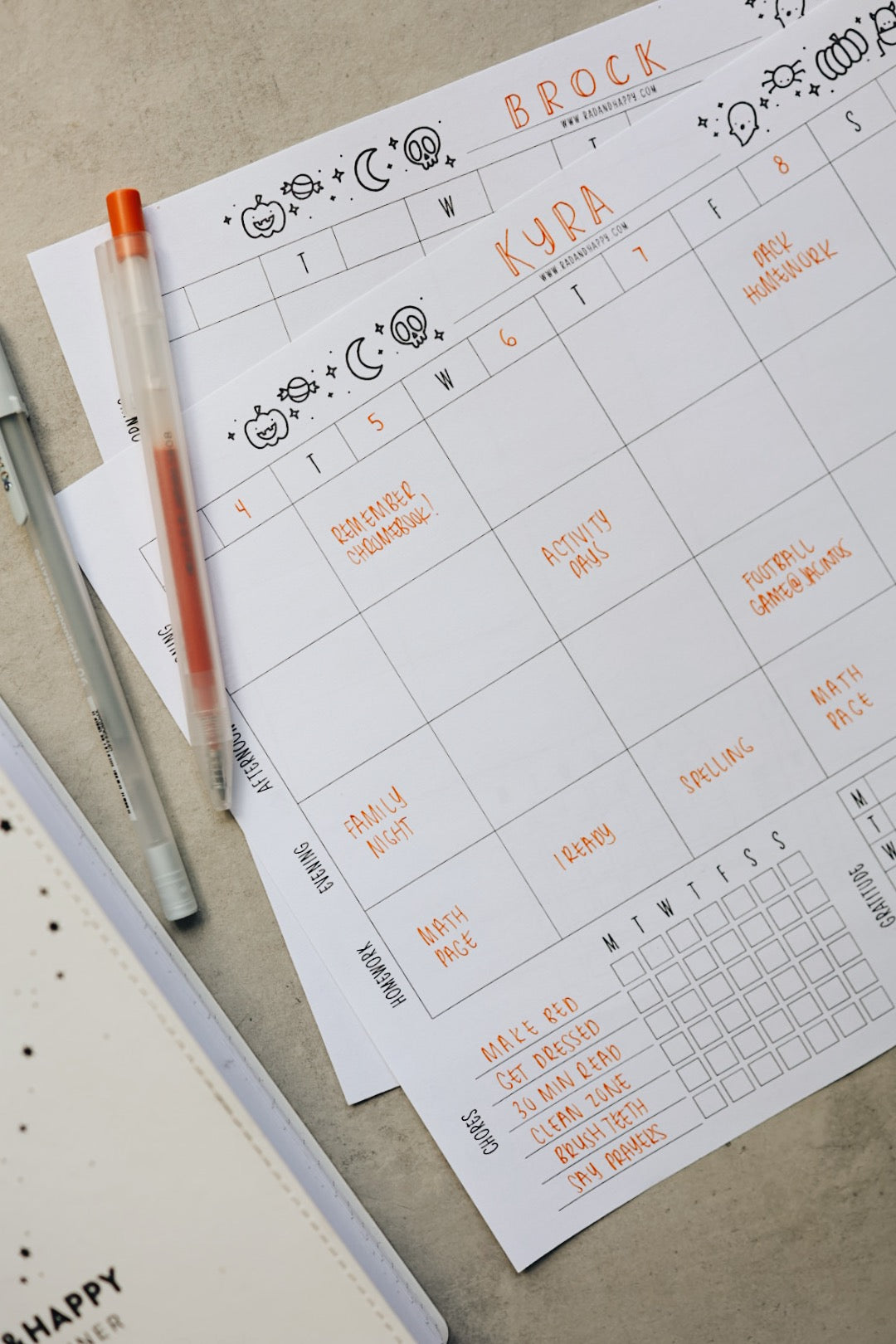 Happy Day Kids Schedule Printable