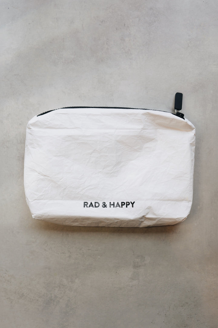 "Be Somebody" White Tyvek Zipper Pouch