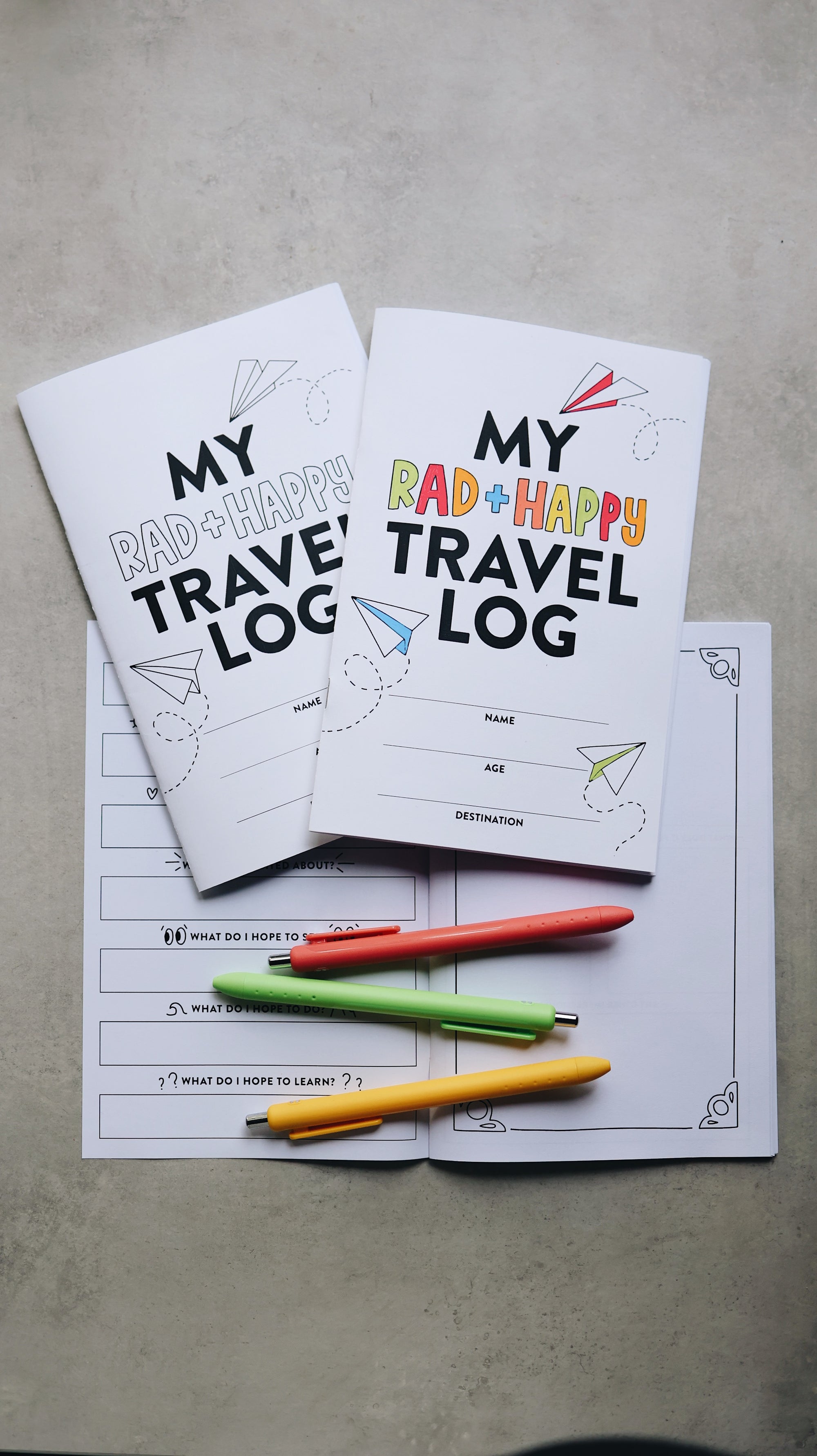 Travel Log Printable