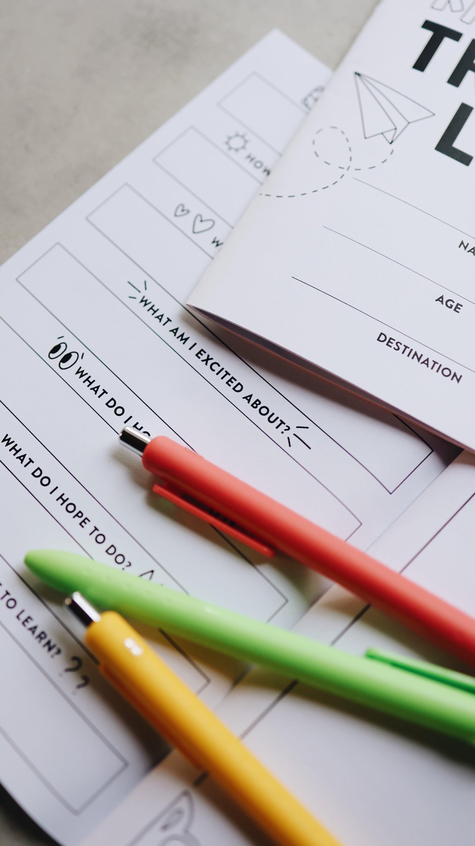 Travel Log Printable
