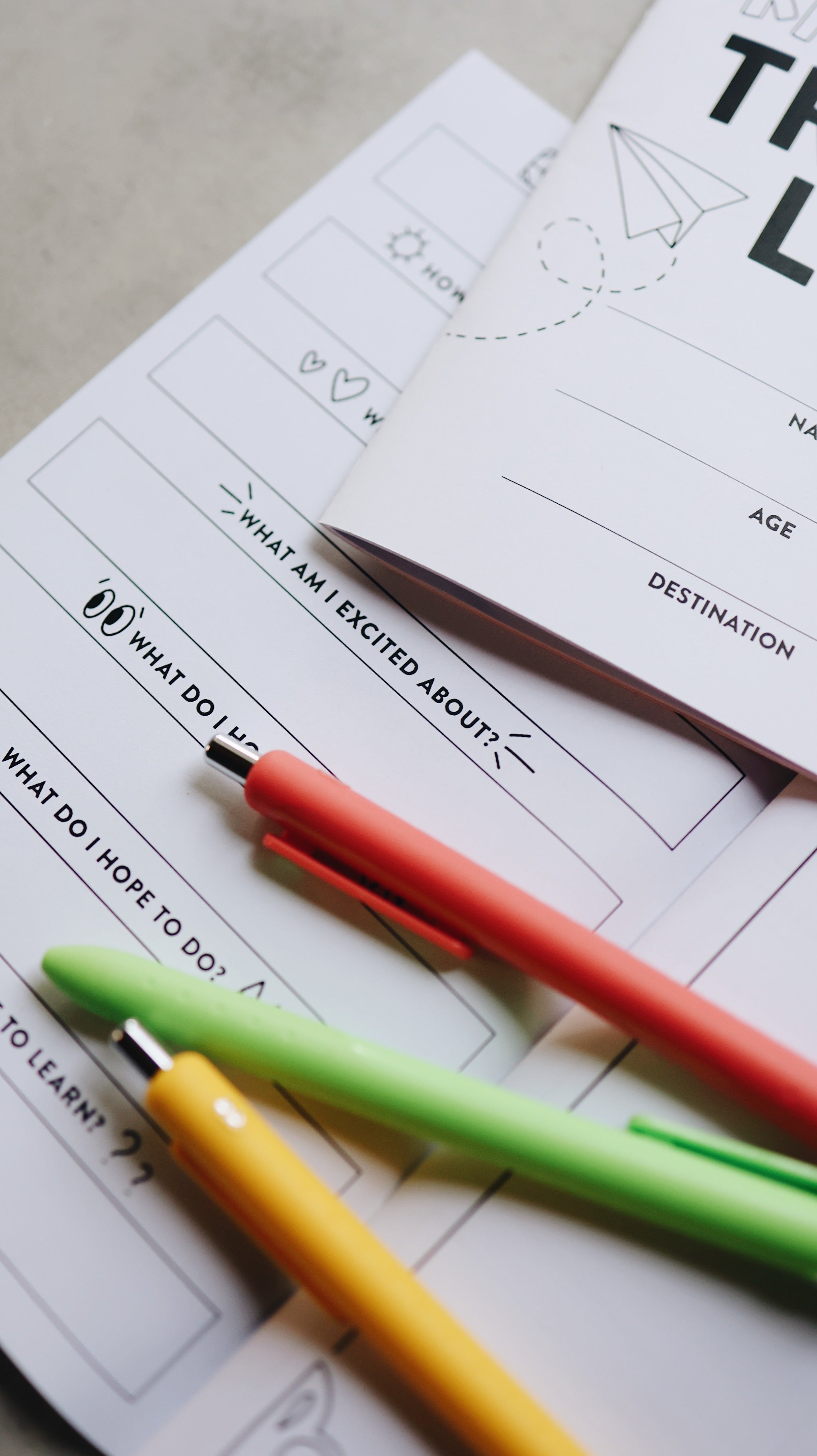 Travel Log Printable
