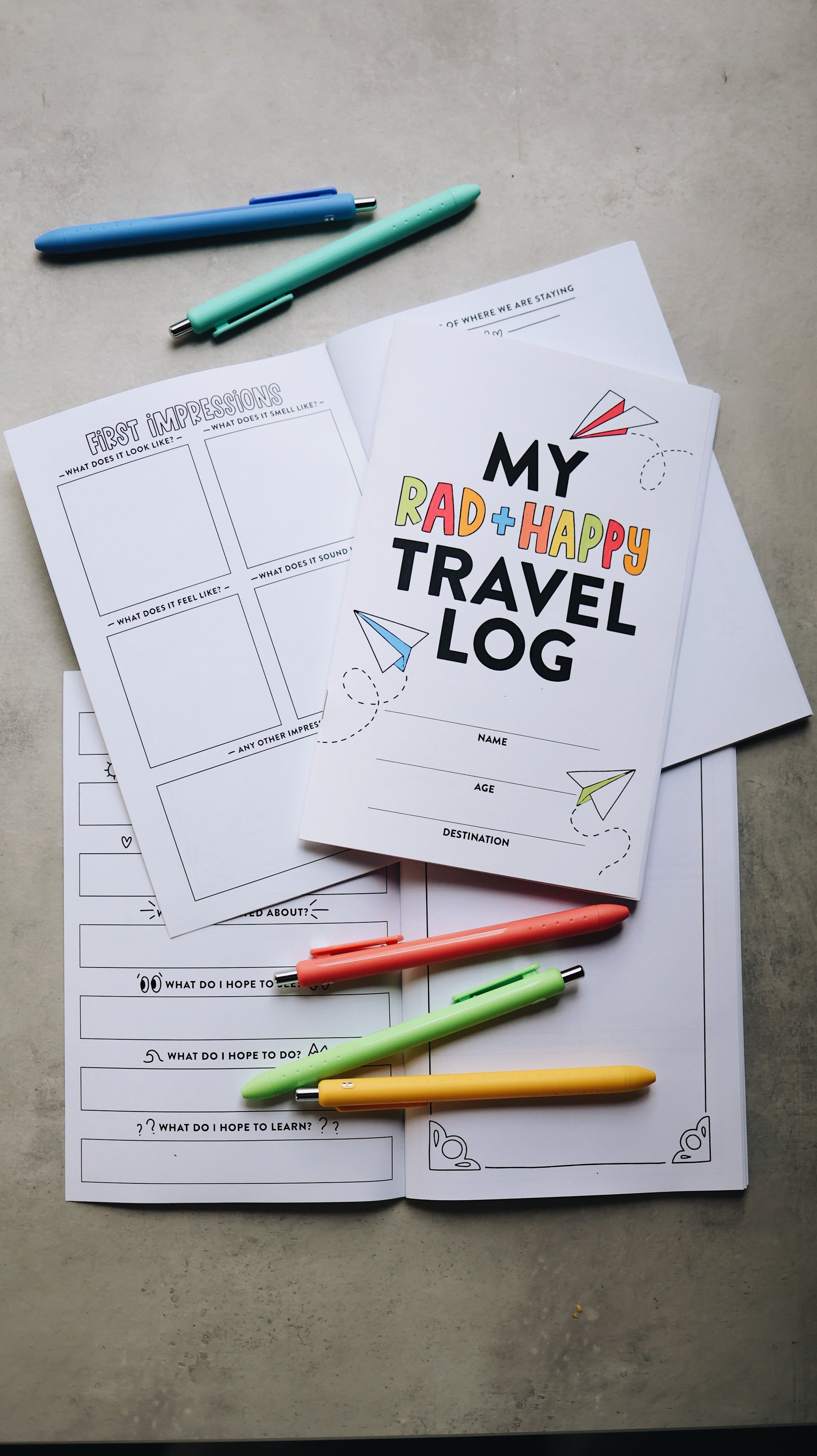 Travel Log Printable