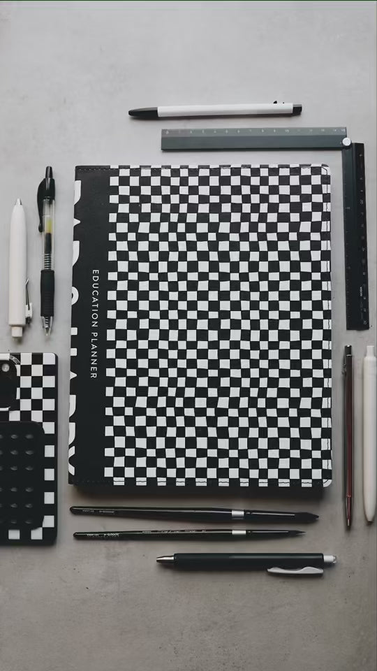 8x10 Undated Education Planner - Checkers Edition