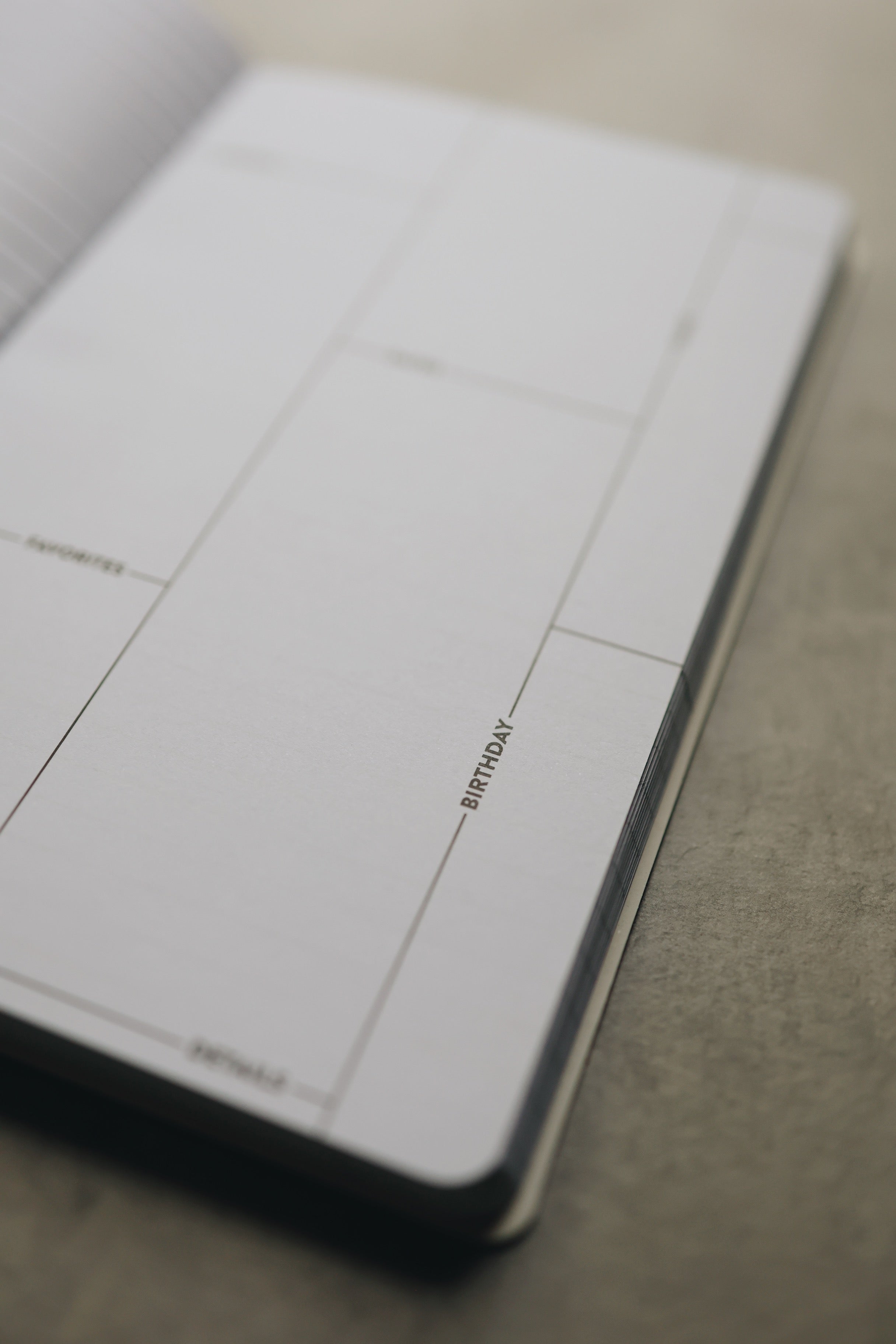 A close up shot of an open page in the friendship journal