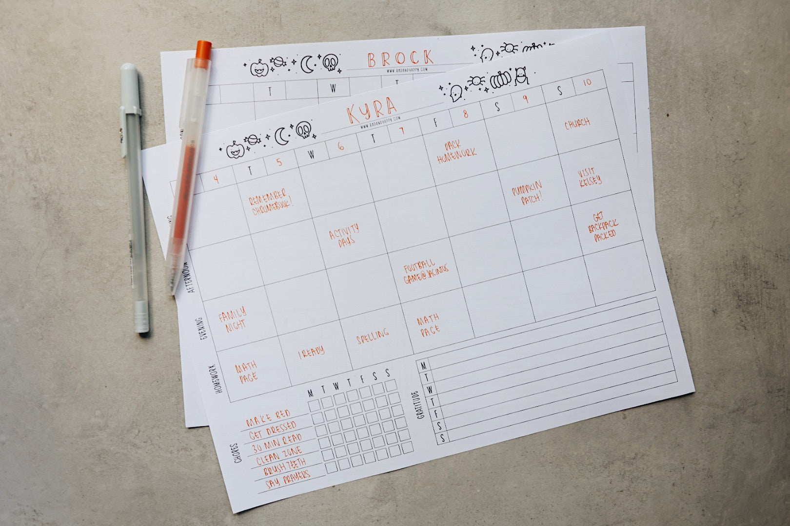 Happy Day Kids Schedule Printable
