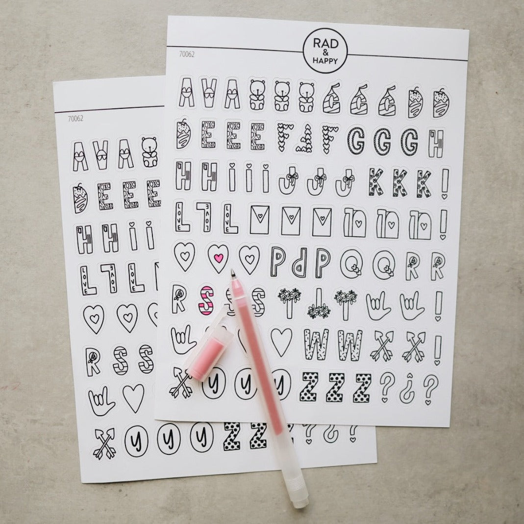 Roses Are Rad Sticker Pack